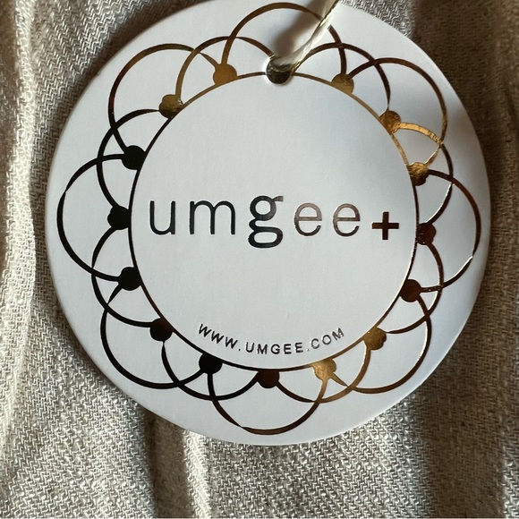 Umgee Beige Linen- Cotton Blend Sequins Pull on Jogger Pants - Picture 7 of 9